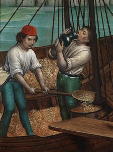 Aziz Nicholas Altarpiece'den Tahıl Mucizesinin Detayı, c.1486-93 (panel üzerine yağlı boya)