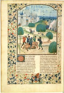 MS Fr 87 Minyatür İngiltere Chronicle Cilt II'den Jean de Wavrin, Forestel Lordu (dc1475) (parşömen) by Master of Wavrin