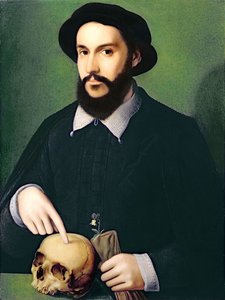 Sağ Eli Kafatasını Gösteren Bir Beyefendinin Portresi, c.1540