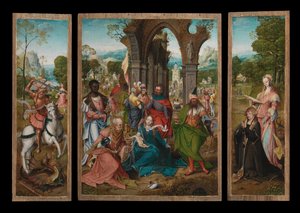 Magi'nin hayranlığı, 1519 dolayları (panel üzerine yağlıboya)
