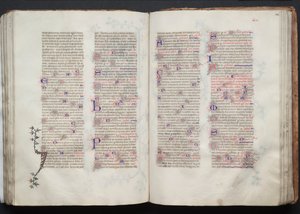 Gotha Missal: Fol. 103v, Metin, c. 1375. by Master of the Boqueteaux