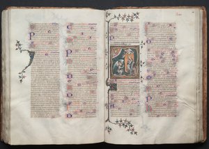 Gotha Missal: Fol. 109v, Metin, c. 1375. by Master of the Boqueteaux