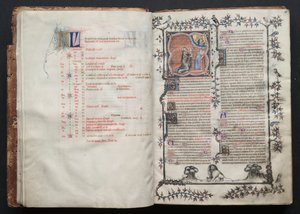 Gotha Missal: Fol. 10v, Metin, c. 1375. by Master of the Boqueteaux