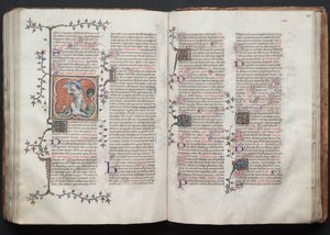 Gotha Missal: Fol. 124v, Başmelek Mikail, c. 1375.