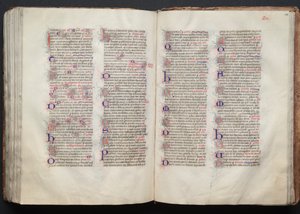 Gotha Missal: Fol. 137v, Metin, c. 1375. by Master of the Boqueteaux