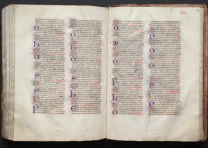 Gotha Missal: Fol. 138v, Metin, c. 1375. by Master of the Boqueteaux