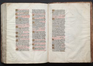 Gotha Missal: Fol. 158r, Metin, c. 1375. by Master of the Boqueteaux