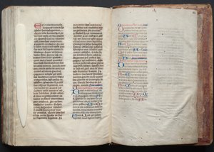 Gotha Missal: Fol. 163v, Metin, c. 1375. by Master of the Boqueteaux