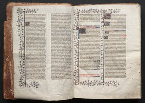 Gotha Missal: Fol. 1v, Metin, c. 1375. by Master of the Boqueteaux