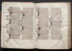 Gotha Missal: Fol. 20v, Metin, c. 1375. by Master of the Boqueteaux
