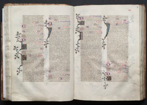 Gotha Missal: Fol. 36v, Metin, c. 1375. by Master of the Boqueteaux