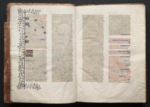 Gotha Missal: Fol. 3v, Metin, c. 1375. by Master of the Boqueteaux