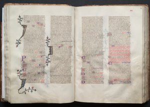 Gotha Missal: Fol. 43r, Metin, c. 1375. by Master of the Boqueteaux
