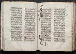 Gotha Missal: Fol. 47v, Metin, c. 1375. by Master of the Boqueteaux