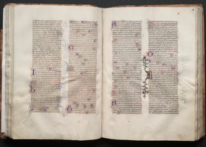 Gotha Missal: Fol. 50v, Metin, c. 1375. by Master of the Boqueteaux