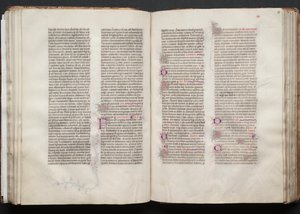 Gotha Missal: Fol. 54v, Metin, c. 1375. by Master of the Boqueteaux
