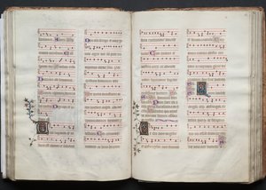 Gotha Missal: Fol. 62r, Metin, c. 1375. by Master of the Boqueteaux