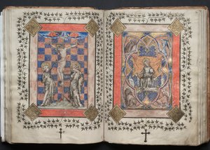 Gotha Missal: Fol. 63v, Çarmıha Gerilme, c. 1375.