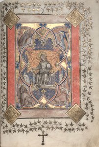 Gotha Missal: Fol. 64r, Majesteleri İsa, c. 1375. by Master of the Boqueteaux