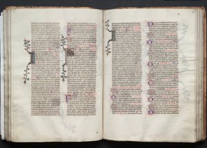 Gotha Missal: Fol. 73r, Metin, c. 1375. by Master of the Boqueteaux