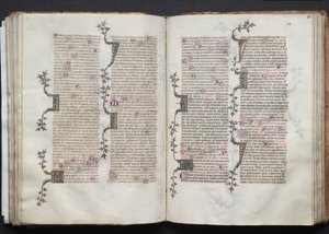 Gotha Missal: Fol. 80v, Metin, c. 1375. by Master of the Boqueteaux