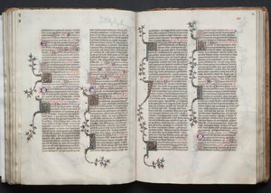 Gotha Missal: Fol. 84r, Metin, c. 1375. by Master of the Boqueteaux
