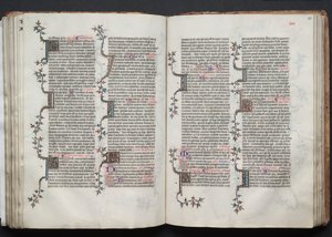 Gotha Missal: Fol. 84v, Metin, c. 1375. by Master of the Boqueteaux