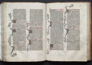 Gotha Missal: Fol. 85v, Metin, c. 1375. by Master of the Boqueteaux