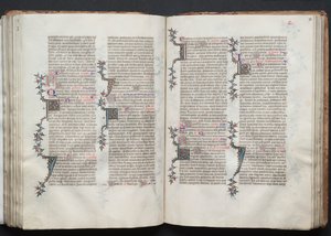 Gotha Missal: Fol. 92v, Metin, c. 1375. by Master of the Boqueteaux