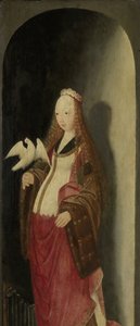 Aziz Cecilia, bir triptiğin sağ kanadı by Master of the Brunswick Diptych (attributed to)