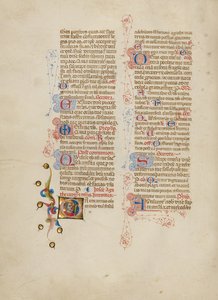 G harfi: Aziz Agatha by Master of the Brussels Initials