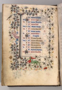 Charles the Noble, Navarre Kralı 1361-1425 saatleri: fol. 12v, Aralık, c. 1405. by Master of the Brussels Initials and Associates