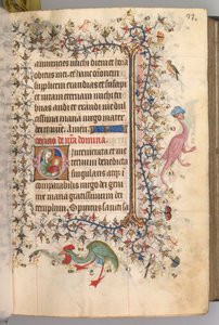 Charles the Noble, Navarre Kralı 1361-1425 saatleri: fol. 17a, Metin, c. 1405.