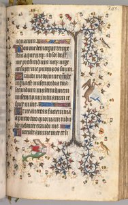 Charles the Noble, Navarre Kralı 1361-1425 saatleri: fol. 188r, Metin, c. 1405. by Master of the Brussels Initials and Associates