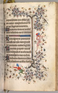 Charles the Noble, Navarre Kralı 1361-1425 saatleri: fol. 199r, Metin, c. 1405. by Master of the Brussels Initials and Associates