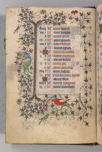Charles the Noble, Navarre Kralı 1361-1425 saatleri: fol. 1v, Ocak , c. 1405.
