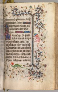 Charles the Noble, Navarre Kralı 1361-1425 saatleri: fol. 2041r, Metin, c. 1405. by Master of the Brussels Initials and Associates
