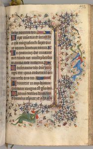 Charles the Noble, Navarre Kralı 1361-1425 saatleri: fol. 206r, Metin, c. 1405. by Master of the Brussels Initials and Associates