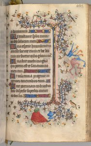 Charles the Noble, Navarre Kralı 1361-1425 saatleri: fol. 207r, Metin, c. 1405. by Master of the Brussels Initials and Associates