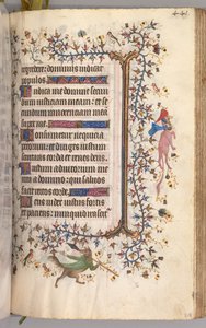 Charles the Noble, Navarre Kralı 1361-1425 saatleri: fol. 215r, Metin, c. 1405. by Master of the Brussels Initials and Associates