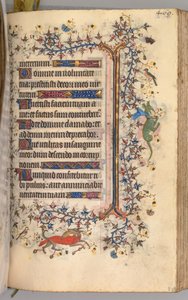Charles the Noble, Navarre Kralı 1361-1425 saatleri: fol. 229r, Metin, c. 1405. by Master of the Brussels Initials and Associates