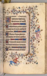 Charles the Noble, Navarre Kralı 1361-1425 saatleri: fol. 230r, Metin, c. 1405. by Master of the Brussels Initials and Associates