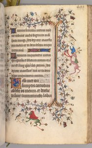 Charles the Noble, Navarre Kralı 1361-1425 saatleri: fol. 236r, Metin, c. 1405. by Master of the Brussels Initials and Associates