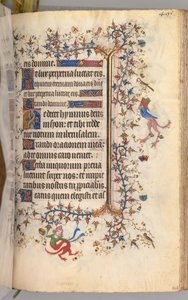Charles the Noble, Navarre Kralı 1361-1425 saatleri: fol. 242r, Metin, c. 1405. by Master of the Brussels Initials and Associates