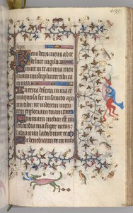 Charles the Noble, Navarre Kralı 1361-1425 saatleri: fol. 244r, Metin, c. 1405. by Master of the Brussels Initials and Associates