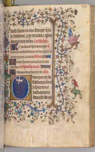 Charles the Noble, Navarre Kralı 1361-1425 saatleri: fol. 260r, Kutsal Ruh, c. 1405. by Master of the Brussels Initials and Associates