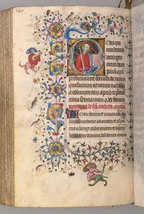 Charles the Noble, Navarre Kralı 1361-1425 saatleri: fol. 264v, Aziz Paul, c. 1405. by Master of the Brussels Initials and Associates