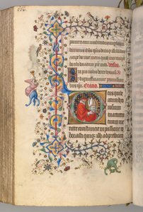 Charles the Noble, Navarre Kralı 1361-1425, fol. 276v, St. Denis, c. 1405. by Master of the Brussels Initials and Associates