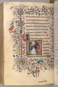 Charles the Noble, Navarre Kralı 1361-1425, fol. 290v, Aziz Dominik, yak. 1405. by Master of the Brussels Initials and Associates