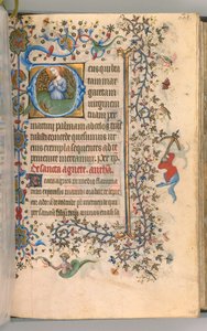 Charles the Noble, Navarre Kralı 1361-1425, fol. 299a, Aziz Margaret, c. 1405. by Master of the Brussels Initials and Associates